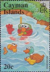 Stamp, Elmo, Cayman Islands,  , Cartoons, Comics