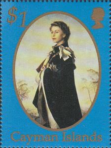 Stamp, The Order of the Garter, Cayman Islands,  , Anniversaries and Jubilees, Famous People, Headgear, Heads of State, Queens, Royalty, Women