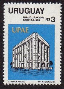 Stamp, UPAE building, Montevideo, Uruguay,  