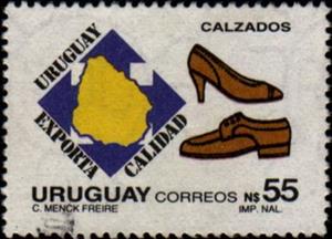Stamp, Exports- Shoes, Uruguay,  