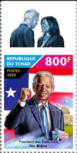 Stamp, Joe Biden, President of the United States, Chad,  , Famous People, Heads of State, Politicians