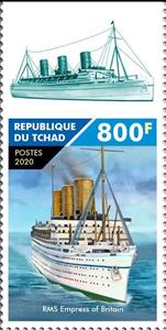 Stamp, RMS Empress of Britain, Chad,  , Passenger-ships, Ships