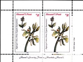 Mini Sheet, 'Okika o Hawai'i (Hawaiian Orchids Part I in a series), Cinderellas,  , Flowers, Orchids