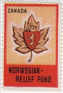 Stamp, Canada, Cinderellas,  , Charity, Coats of Arms, Leaves