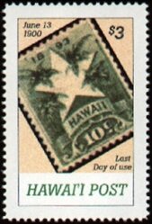 Centenary of the last day of use of Hawaiian postage stamps