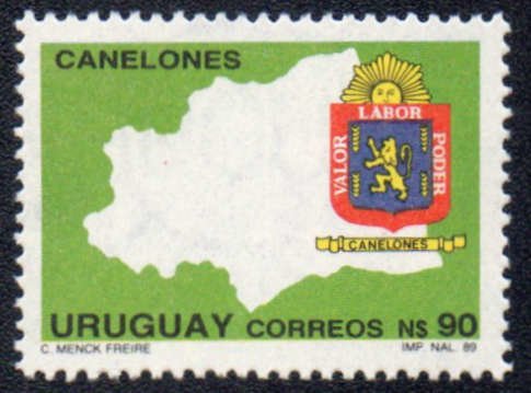 Arms and Map of Canelones