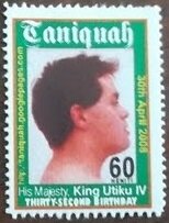 Stamp, King Utiku IV, 32nd birthday, Cinderellas,  , Men, People