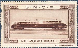 Stamp, SNCF - Automotrice Bugatti, Cinderellas,  , Vehicles