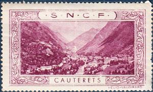 Stamp, SNCF - Cauterets, Cinderellas,  , Tourism