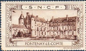 Stamp, SNCF - Fontenay-le-Comte, Cinderellas,  , Tourism