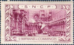 Stamp, SNCF - St-Bertrand-de-Cominges, Cinderellas,  , Tourism