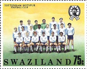 Stamp, Tottemham Hotspurs, Eswatini (Swaziland),  , Football (Soccer), Sports