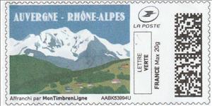 Stamp, Auvergne - Rhône-Alpes, France,  , Landscapes, Mountains
