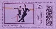 Stamp, Ice Skating 2 in black, France,  , Figure-skate, Sports, Winter Sports