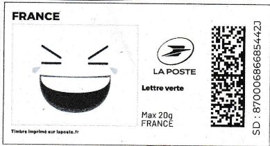 Stamp, Kawaii Laughter. Redesign, France,  , Cartoons, Faces