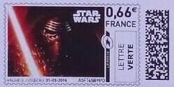 Stamp, Light Sabre and Character, France,  , Military Forces, film, Science Fiction, Star Wars, Weapons
