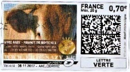 Stamp, Sazy. Bull 2, France,  , Animals (Fauna), Bulls and Cows