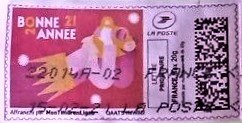 Stamp, Spectacular Bonne 21 Annee in colour, France,  , Circus, New Year