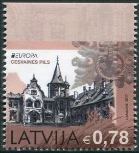 Stamp, Cesvaines Castle, Latvia,  , Architecture, Buildings, C.E.P.T. / Europe, Castles, Fortresses / Strongholds, Palaces