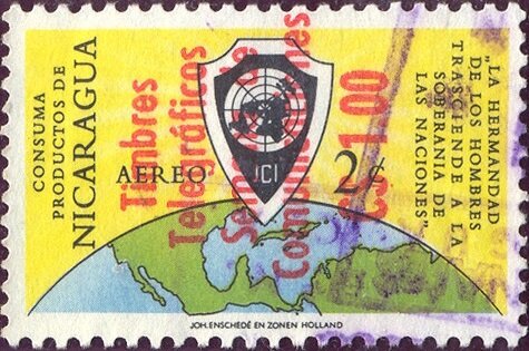 Globe showing map of Americas