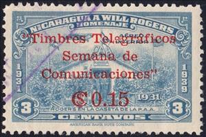 Stamp, Leaving airport office, Nicaragua,  , Actors, Aircraft, Airports, Aviation, Communication, Famous People, Flags, Telegraphy