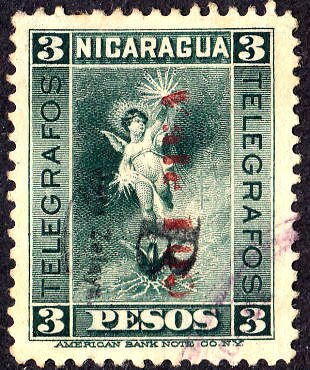 Allegory of telegraphy (surcharged)