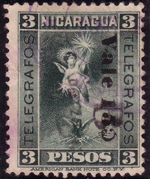 Allegory of telegraphy (surcharged)