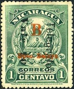 Stamp, Coat of Arms (surcharged), Nicaragua, Zelaya,  , Coats of Arms, Telegraphy