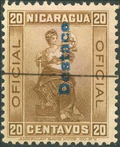 Stamp, Justitia (Overprinted), Nicaragua, Zelaya,  , Symbols, Telegraphy, Women