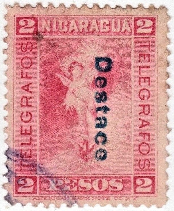 Allegory of telegraphy (overprinted)