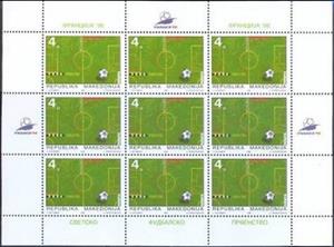 Mini Sheet, Football pitch, North Macedonia,  , Football (Soccer), Seals (Emblems)