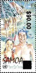 Stamp, Accommodation Surcharged, Samoa,  , Tourism