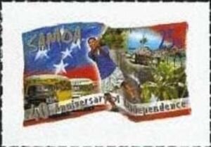 Stamp, Cricket Surcharged in Silver, Samoa,  , Cricket