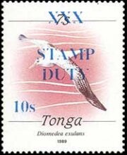 Stamp, Wandering Albatross (Diomedea exulans), Tonga,  , Animals (Fauna), Birds