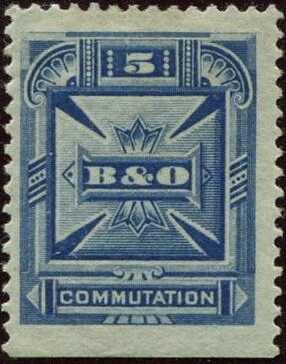 Stamp, B&O in cross, United States of America,  , Crosses, Letters (Alphabet), Telegraphy