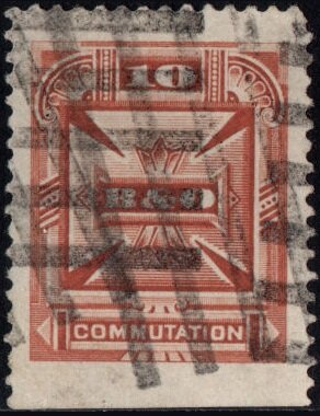 Stamp, B&O in cross, United States of America,  , Crosses, Letters (Alphabet), Telegraphy