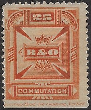 Stamp, B&O in cross, United States of America,  , Crosses, Letters (Alphabet), Telegraphy