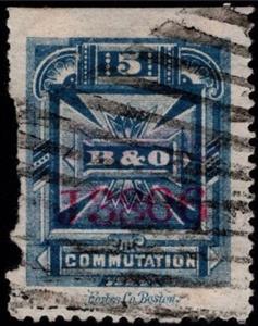 Stamp, B&O in cross, United States of America,  , Crosses, Letters (Alphabet), Telegraphy