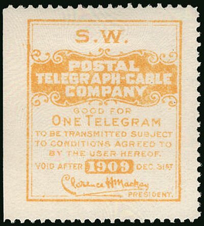El Paso South Western Railroad frank - dated 1909