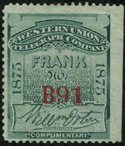 Stamp, Frank - dated 1875, United States of America,  , Signatures - Autographs, Telegraphy