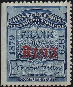 Stamp, Frank - dated 1879, United States of America,  , Signatures - Autographs, Telegraphy