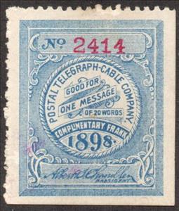 Stamp, Frank - dated 1898, United States of America,  , Signatures - Autographs, Telegraphy