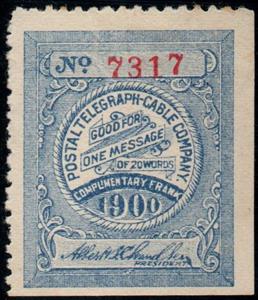 Stamp, Frank - dated 1900, United States of America,  , Signatures - Autographs, Telegraphy