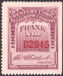 Stamp, Frank - dated 1900, United States of America,  , Signatures - Autographs, Telegraphy