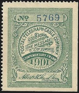 Stamp, Frank - dated 1901, United States of America,  , Signatures - Autographs, Telegraphy