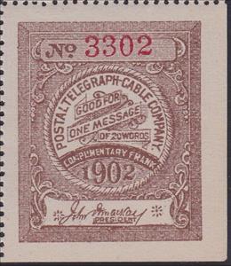 Stamp, Frank - dated 1902, United States of America,  , Signatures - Autographs, Telegraphy