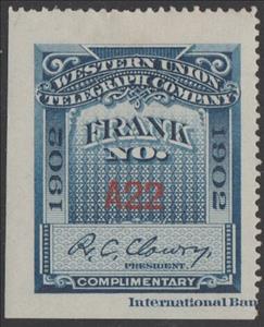 Stamp, Frank - dated 1902, United States of America,  , Signatures - Autographs, Telegraphy