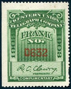 Stamp, Frank - dated 1903, United States of America,  , Signatures - Autographs, Telegraphy