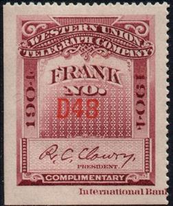 Stamp, Frank - dated 1904, United States of America,  , Signatures - Autographs, Telegraphy