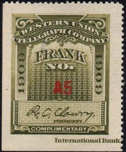 Stamp, Frank - dated 1909, United States of America,  , Signatures - Autographs, Telegraphy